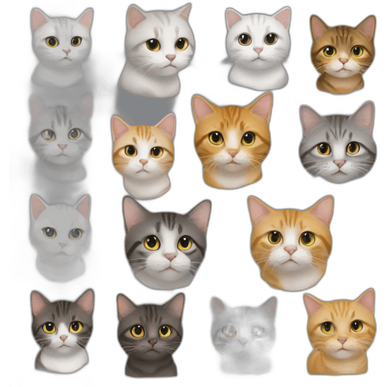 Varios gatos emoji