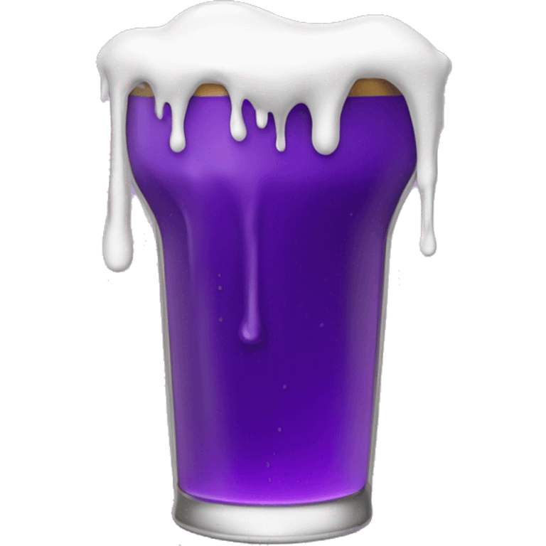 purple liquid spilling out of a pint emoji