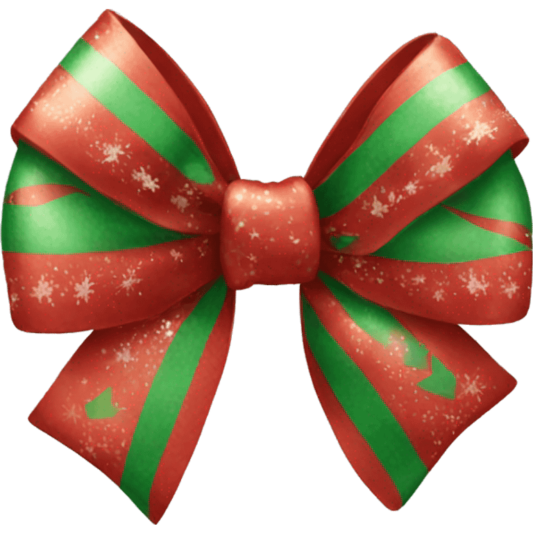 Christmas bow emoji