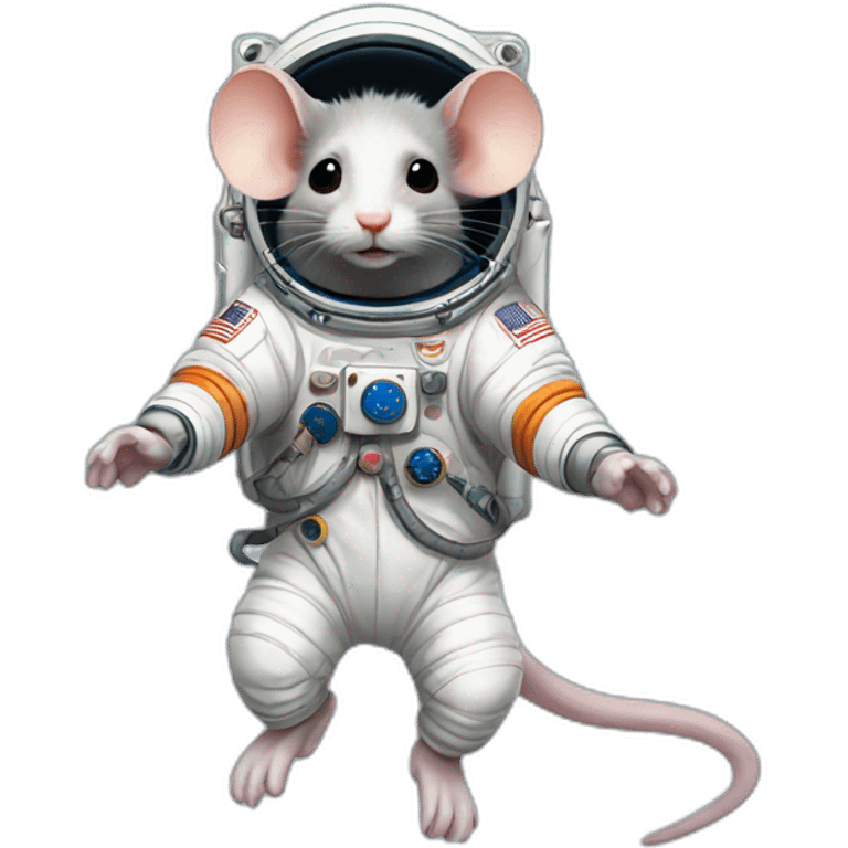 astronaut rat levitating emoji