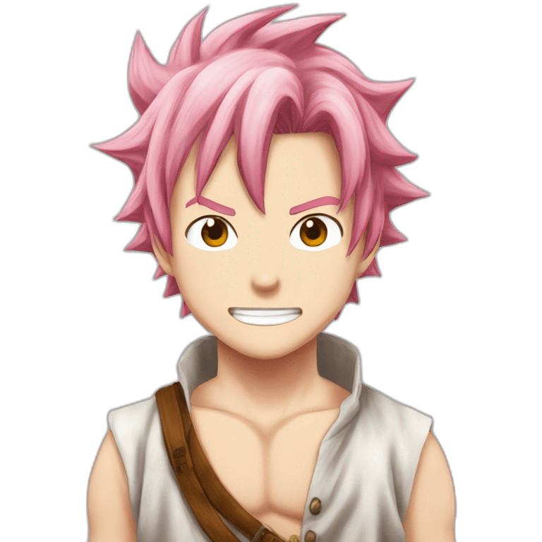 natsu dragneel pink hair manga fairy tail emoji