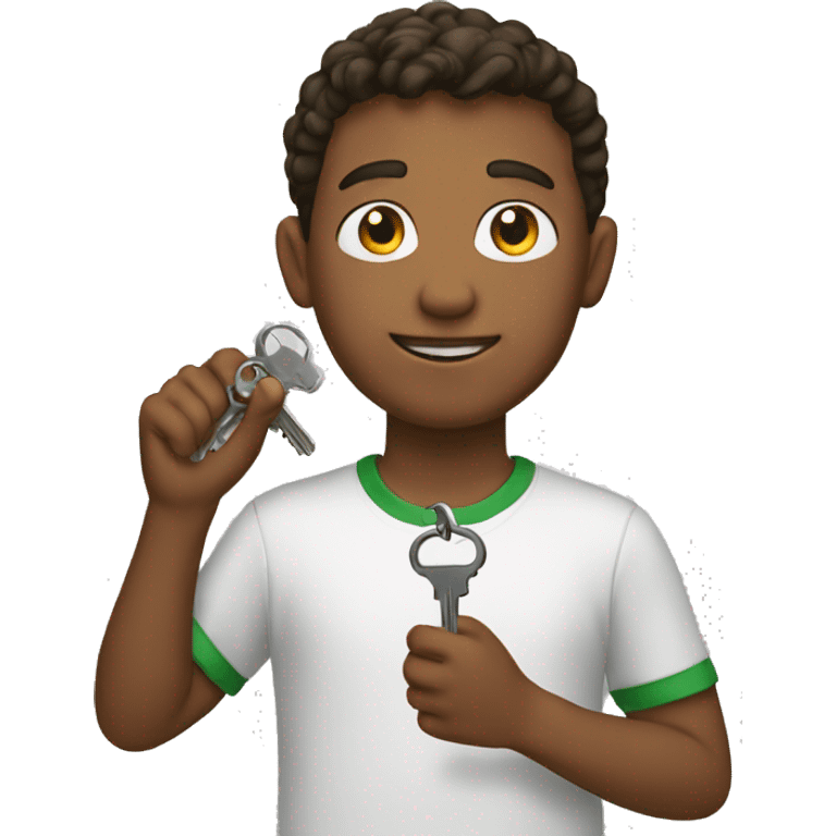 boy with key in hand emoji