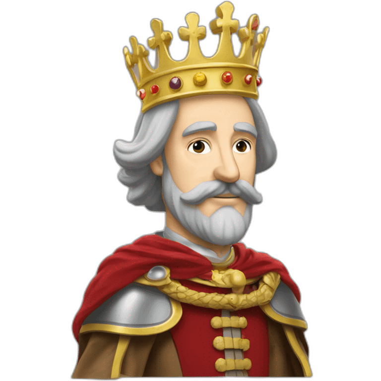 Le roi Charlemagne qui écrase avec le pied Henri IV emoji