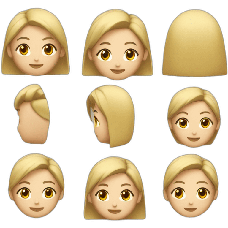 Asian fitness instructor with short blond hair emoji