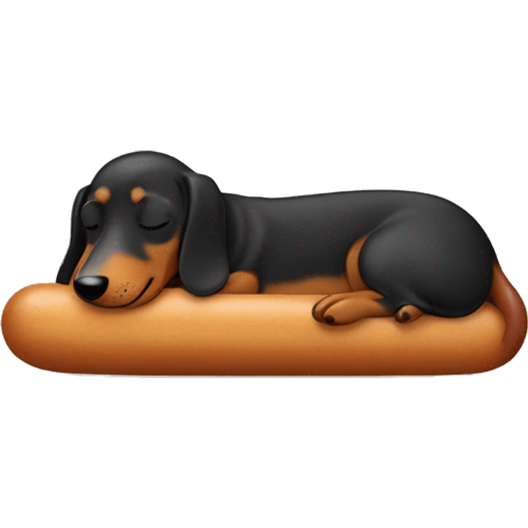 Sausage dog sleeping emoji