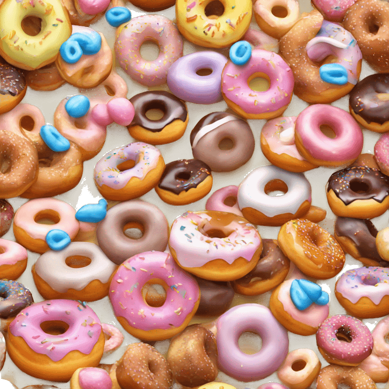 Donuts with colored glaze emoji