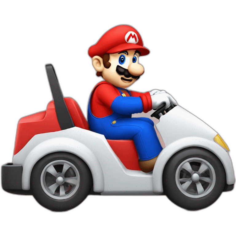 Mario driving a car  emoji