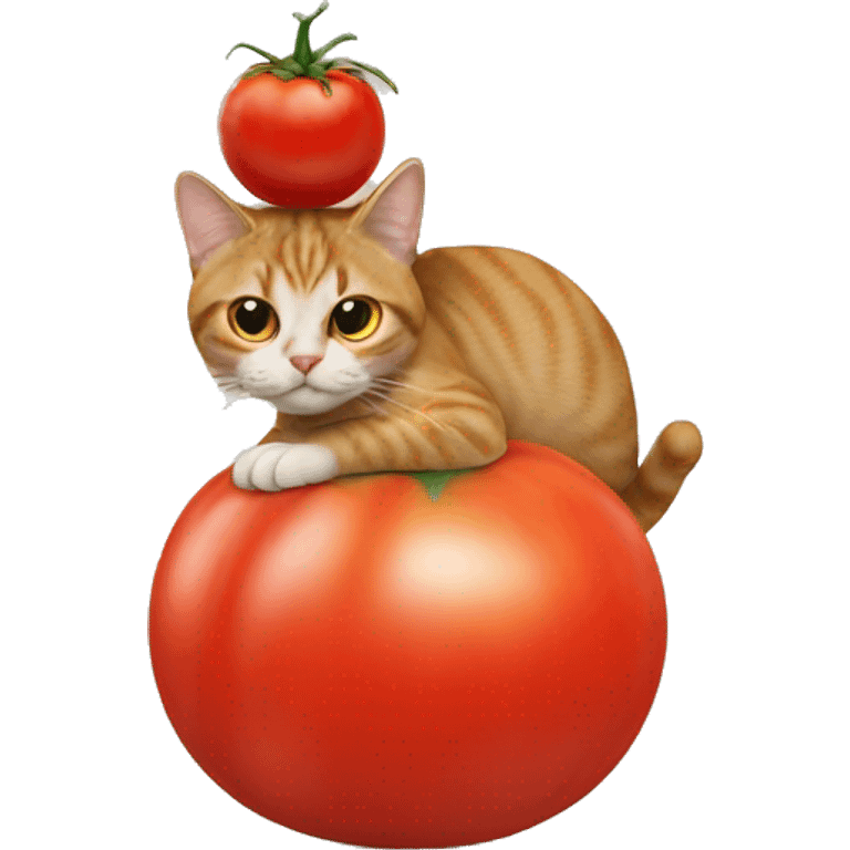 cat with tomato on head emoji