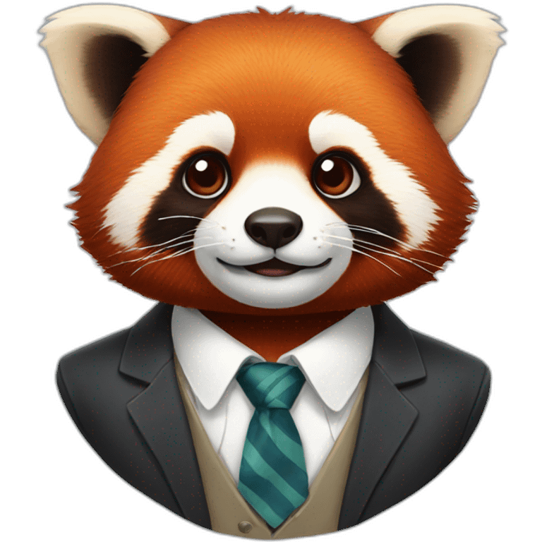 red panda wearing a tie emoji