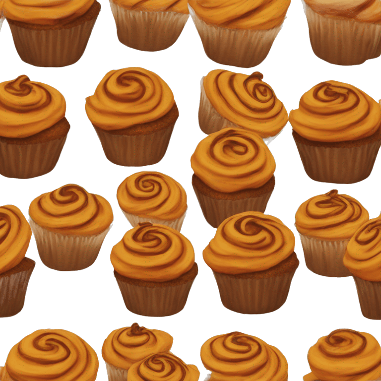 pumpkin cinnamon swirl cupcake emoji