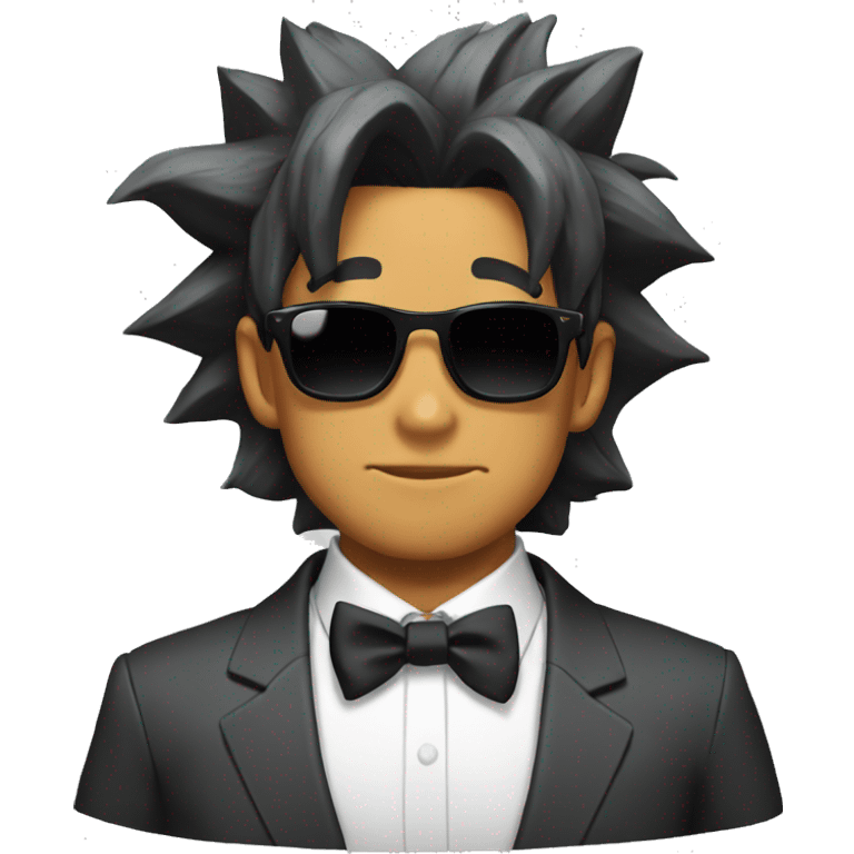 goku with a suit and tie and black shades emoji