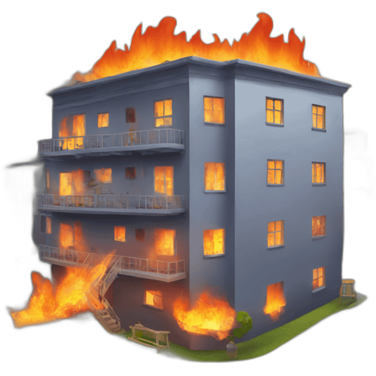 Hostel on fire emoji