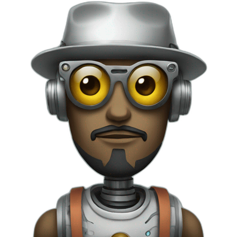 AI Robot in the style of a berlin hipster emoji