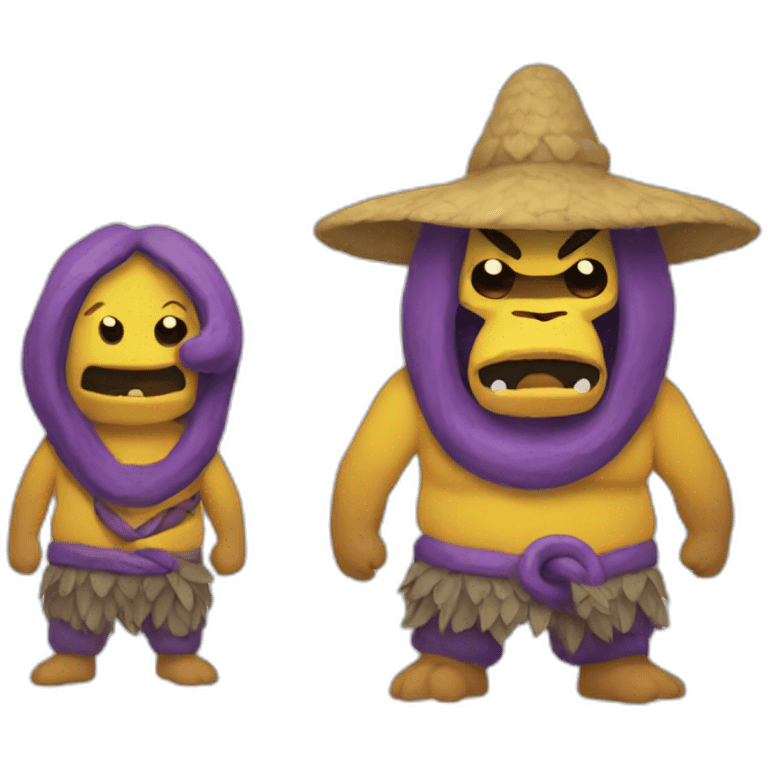 Picacho and muk emoji