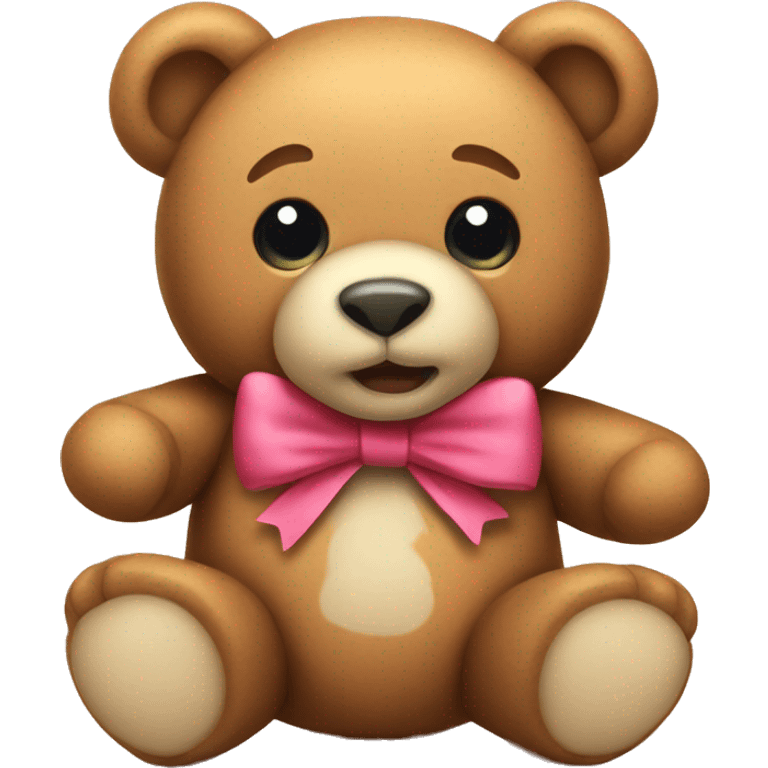 Teddy bear with bow emoji