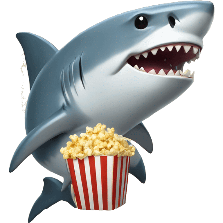 shark eating popcorn emoji