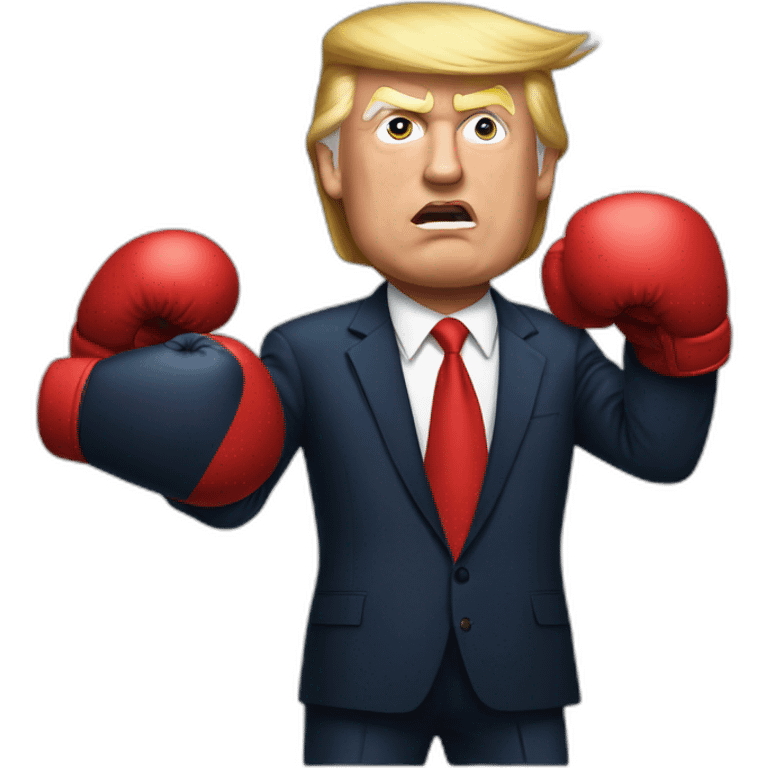 Trump boxing with melania hard emoji