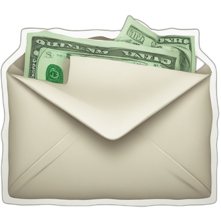 mail icon with dollar notes emoji