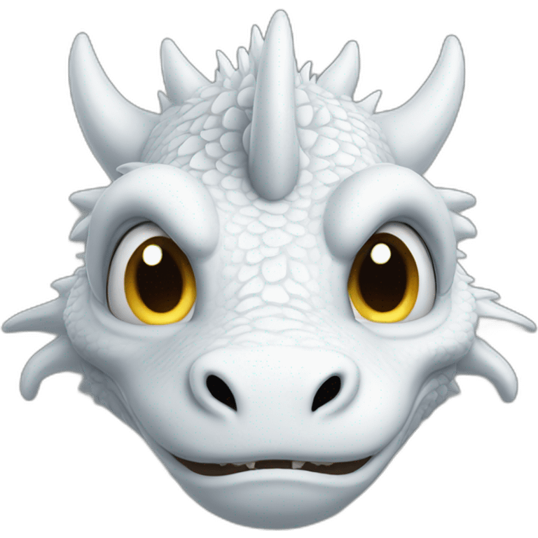 Looking stupid White dragon emoji