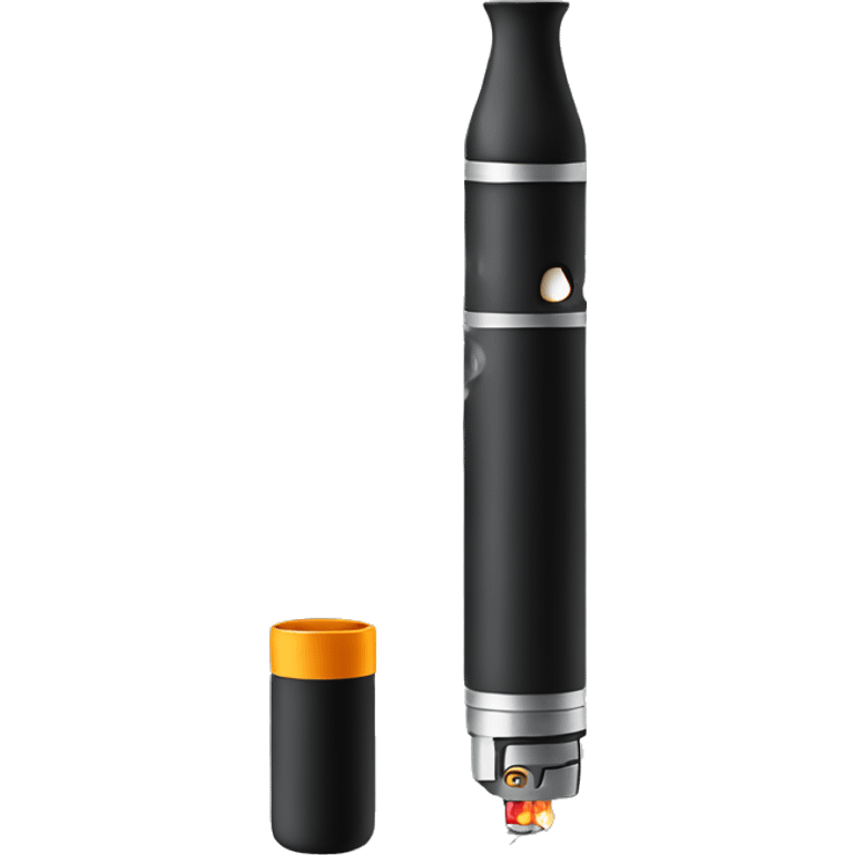 Black E-cigarettes with smoke emoji