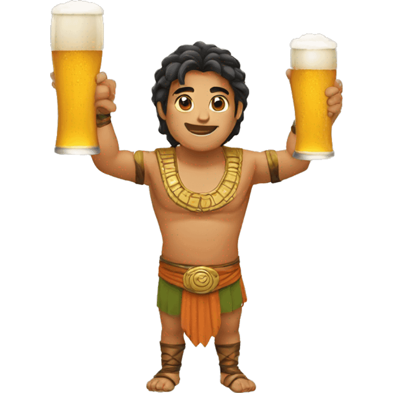 Ashoka drinking a beer  emoji