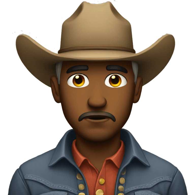 sad cowboy emoji