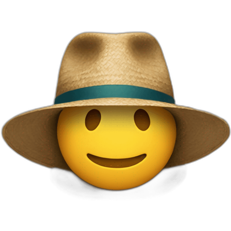 Chat avec un chapeau emoji