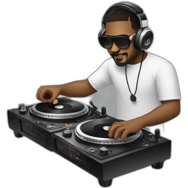 Dj with turntables emoji