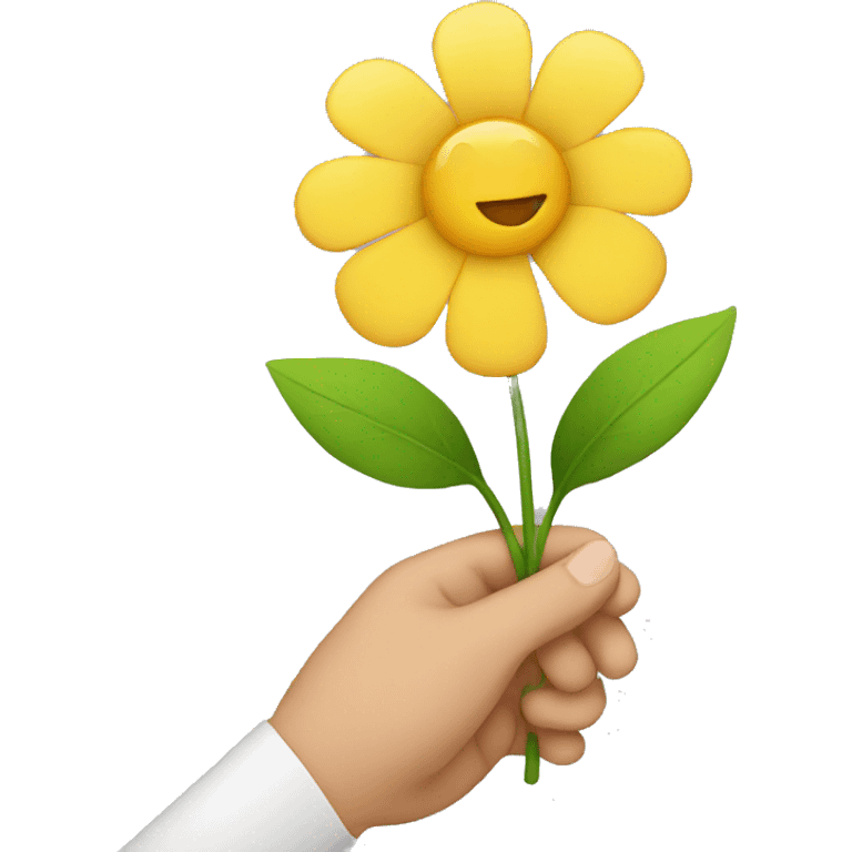 Person giving flower emoji