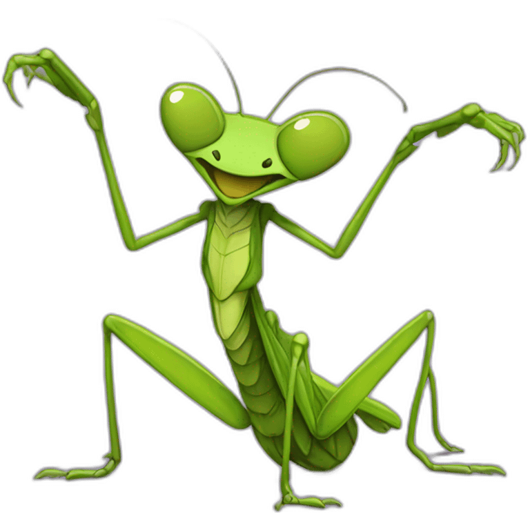 Praying mantis dancing emoji