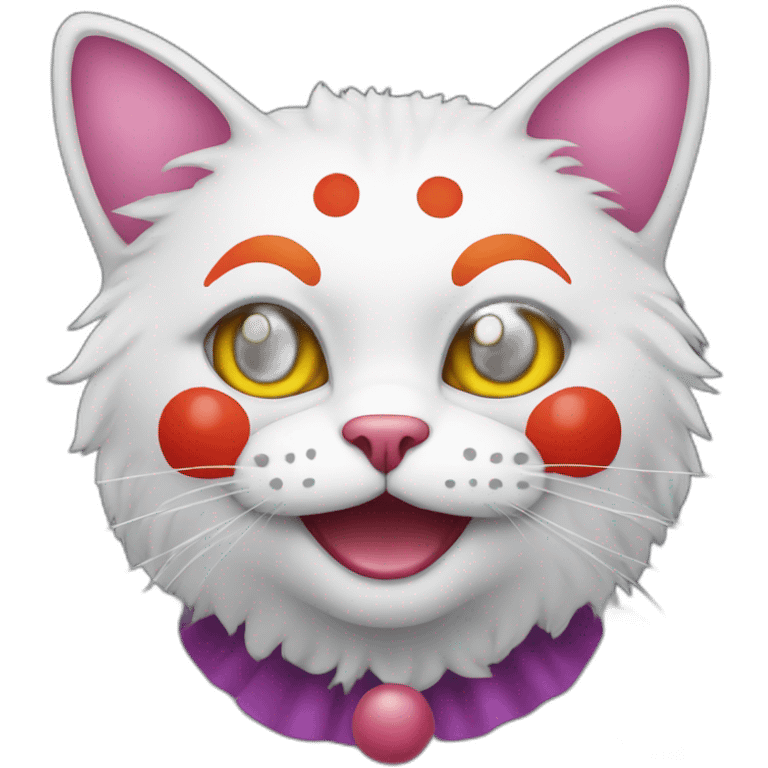 Cat as a clown emoji