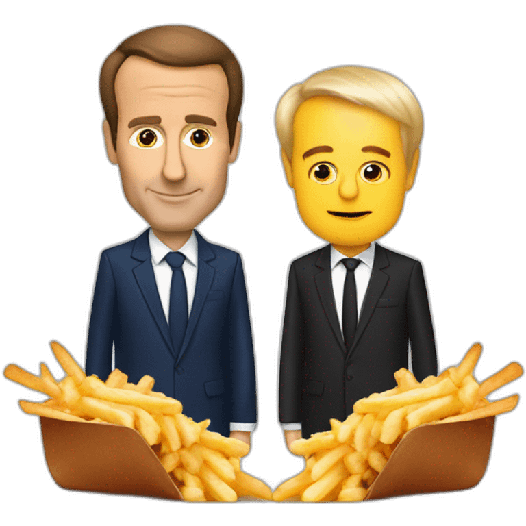 poutine et macron court emoji