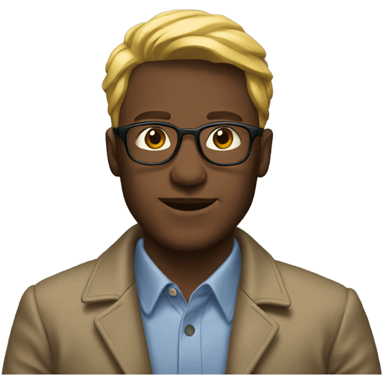 male portrait in nature sports coat  emoji