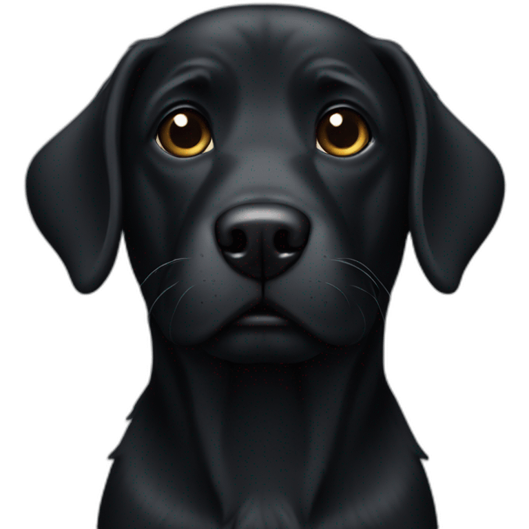 a black dog emoji