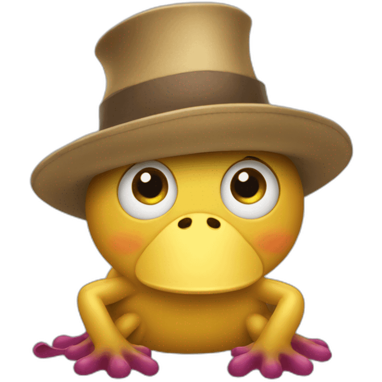 nouille avec un chapeau emoji