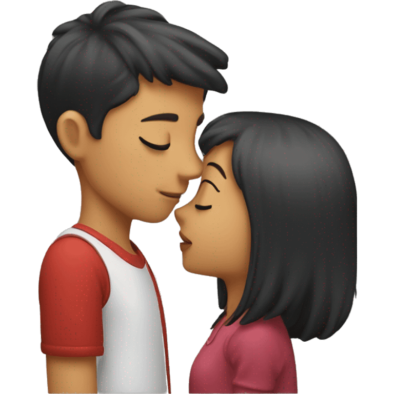 Boy kiss girl emoji