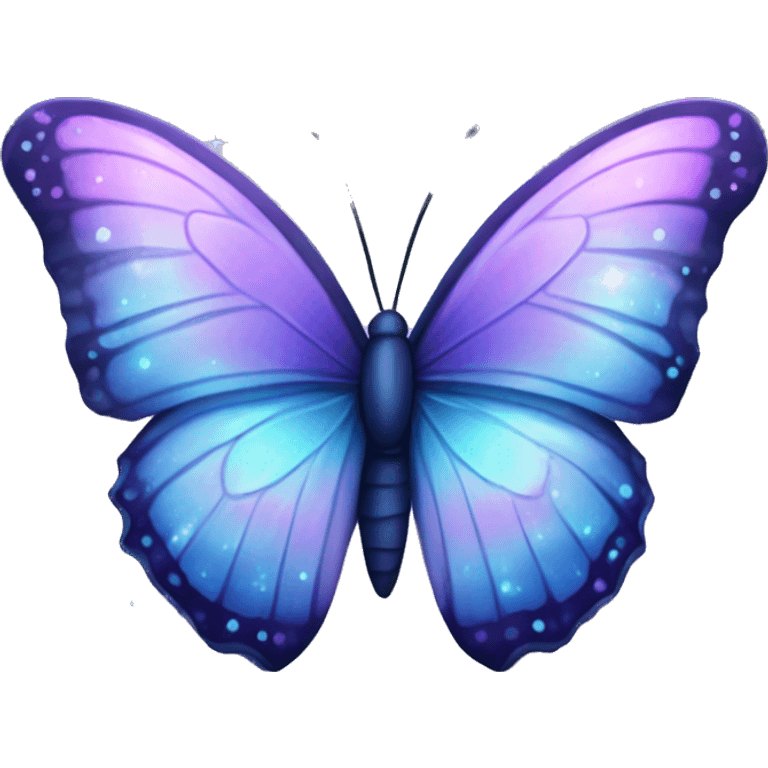 pastel blue and purple galaxy butterfly emoji