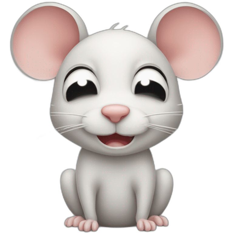 a crying mouse emoji