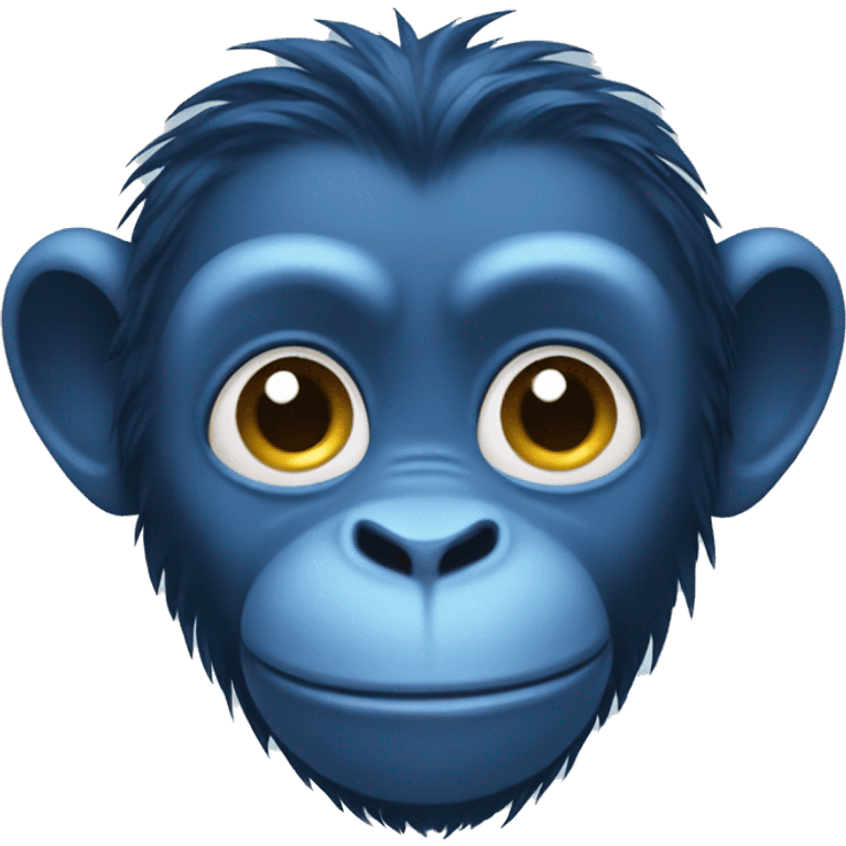 Blue monkey emoji emoji