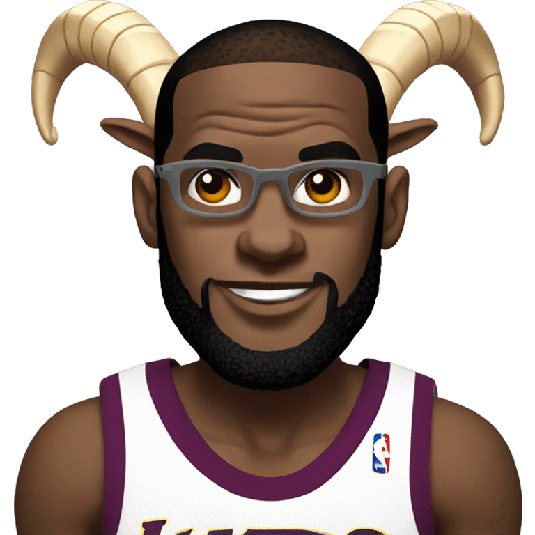 LeBron James mixed with goat emoji