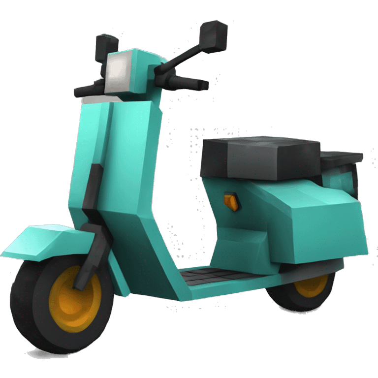 scooter in Minecraft version who look like real scooter but i minecraft style  emoji