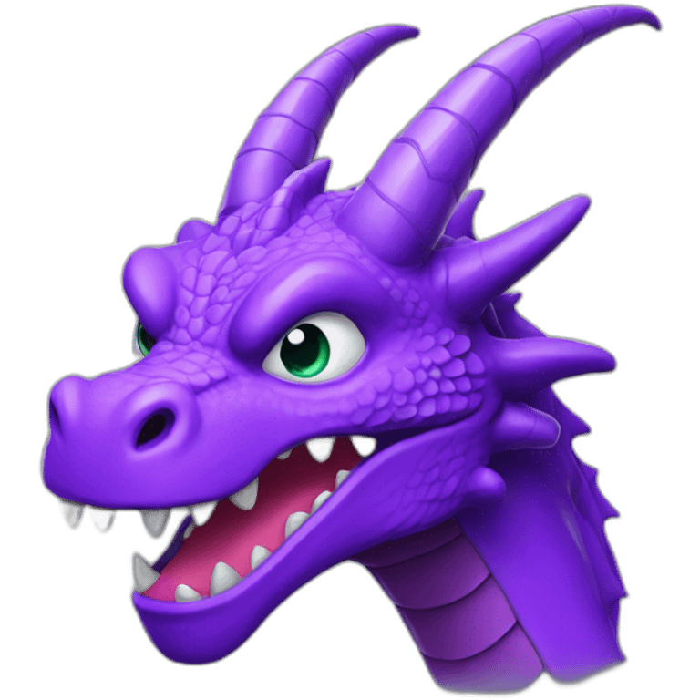 purple dragon head with LOL emoji