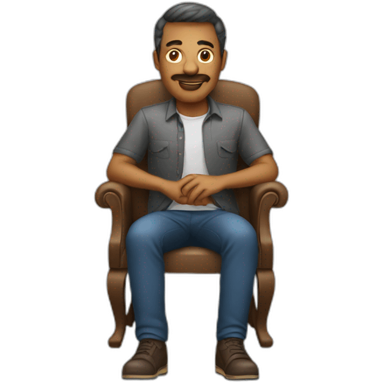 Man sitting in chair emoji