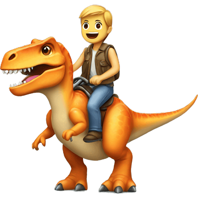 Person riding dinosaur  emoji