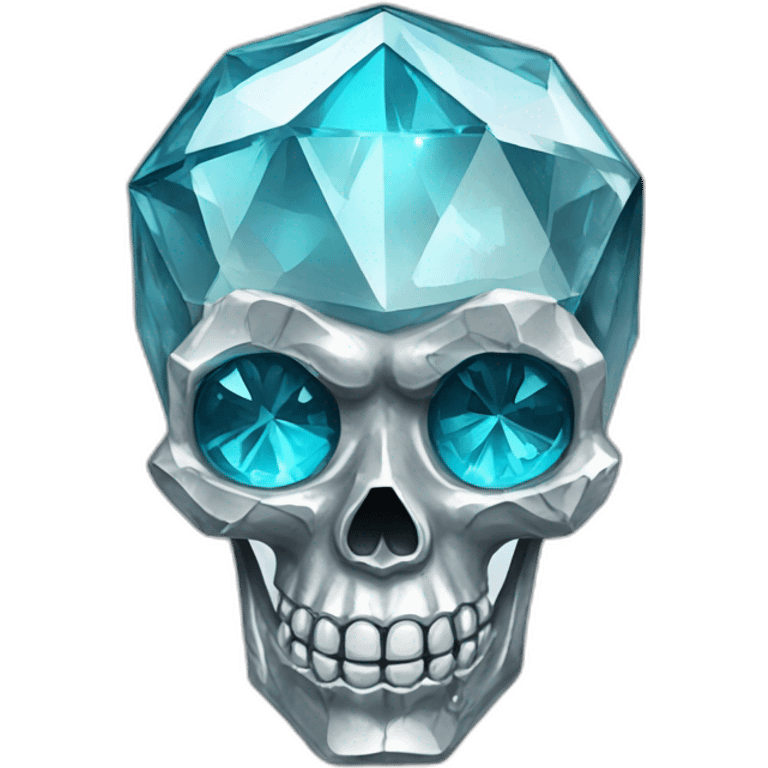 Diamond skull jewel emoji