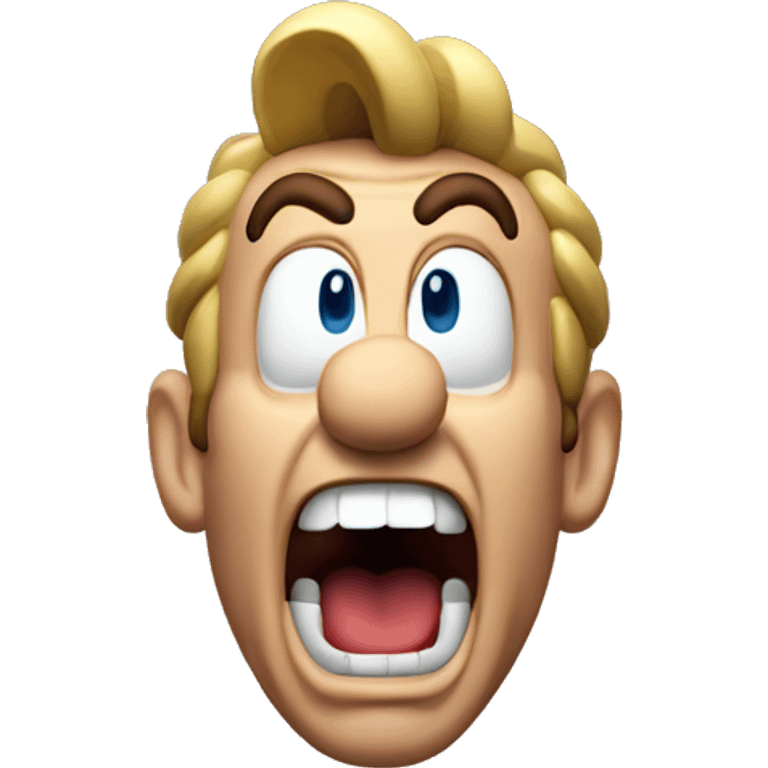 screaming super mario emoji