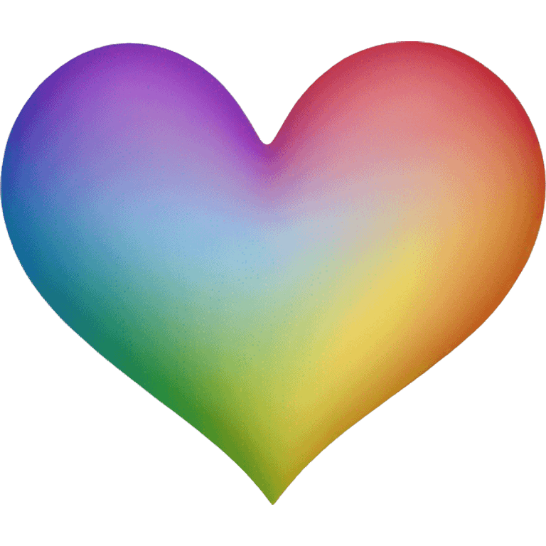 Heart shaped rainbow emoji