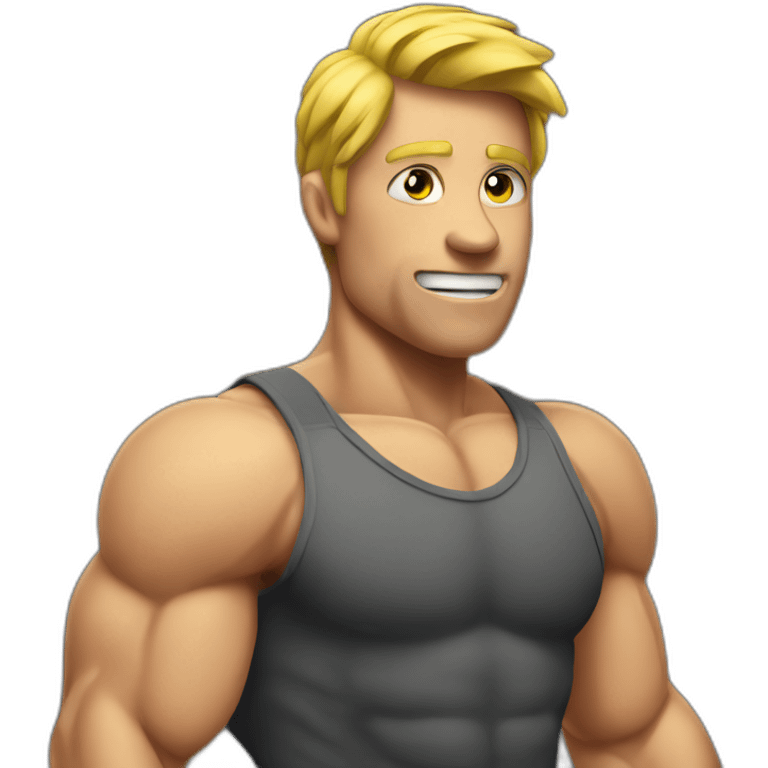 muscle man emoji