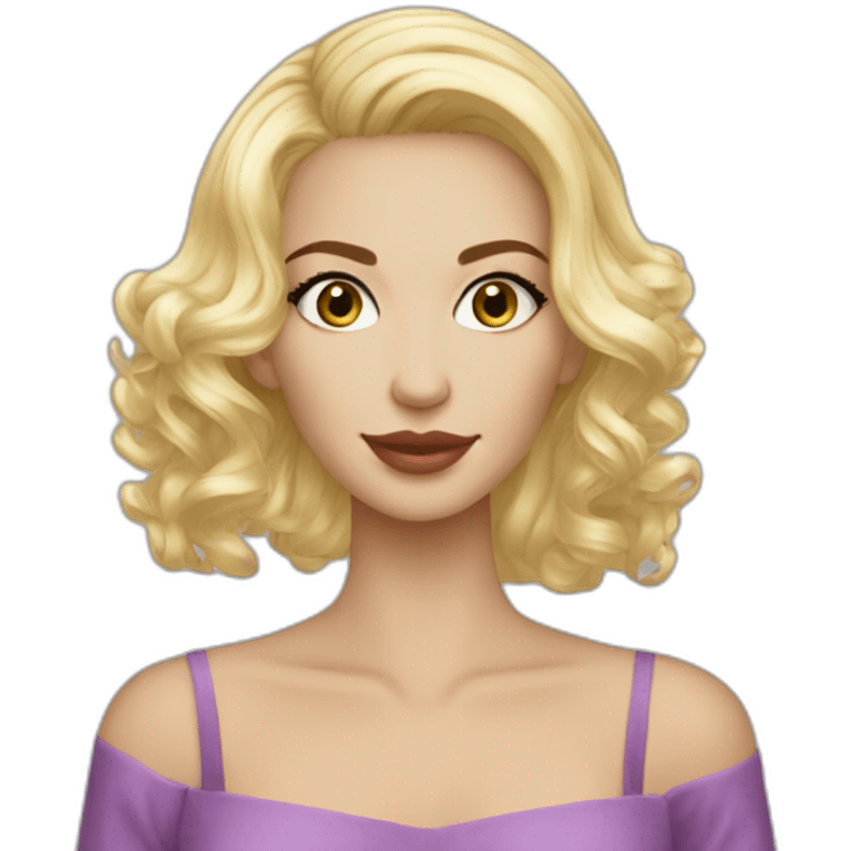 Couturière blonde cheveux long emoji