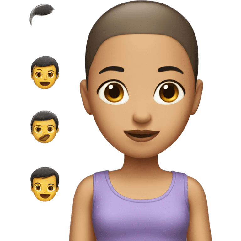 girl with buzz cut emoji